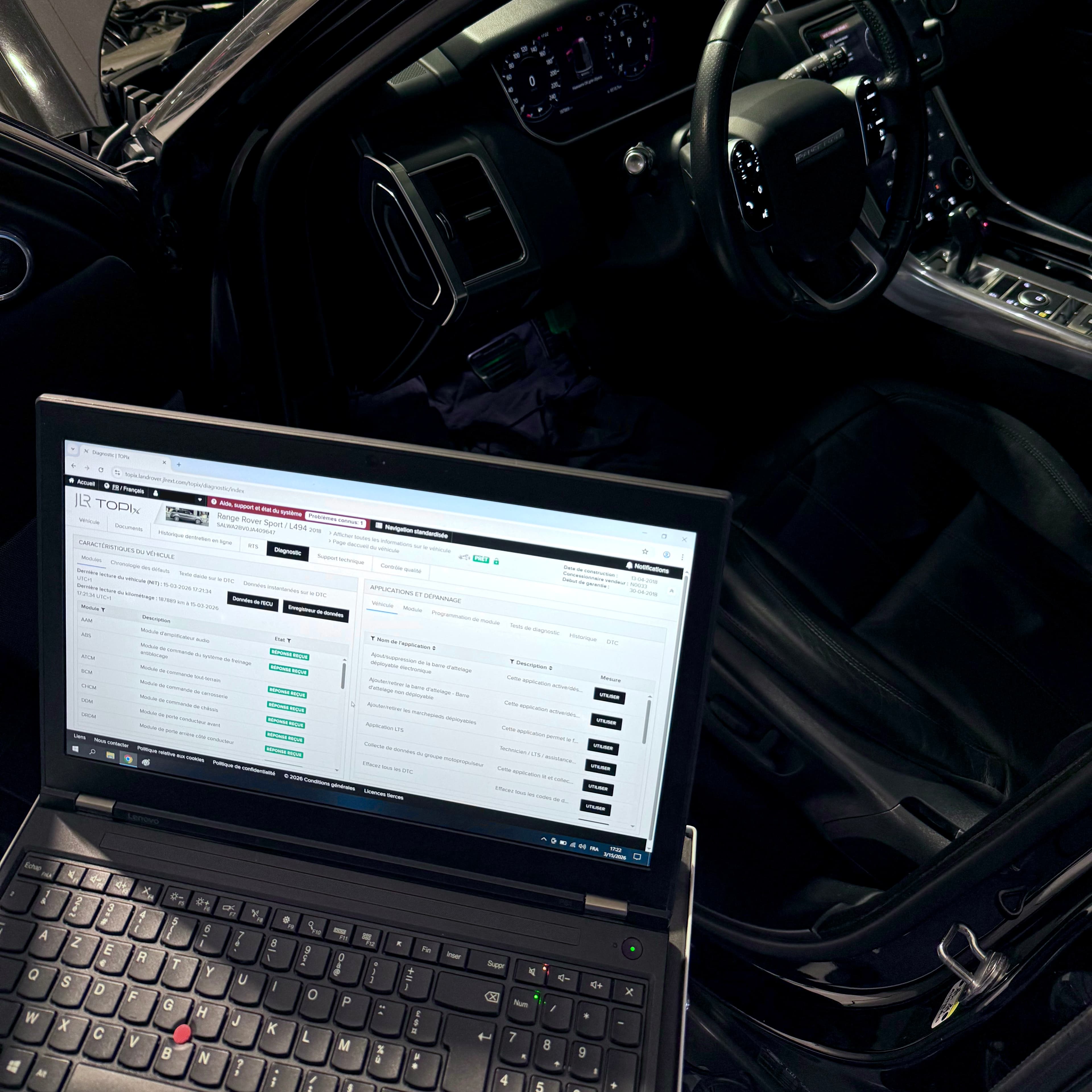 Land Rover Pathfinder diagnostic system